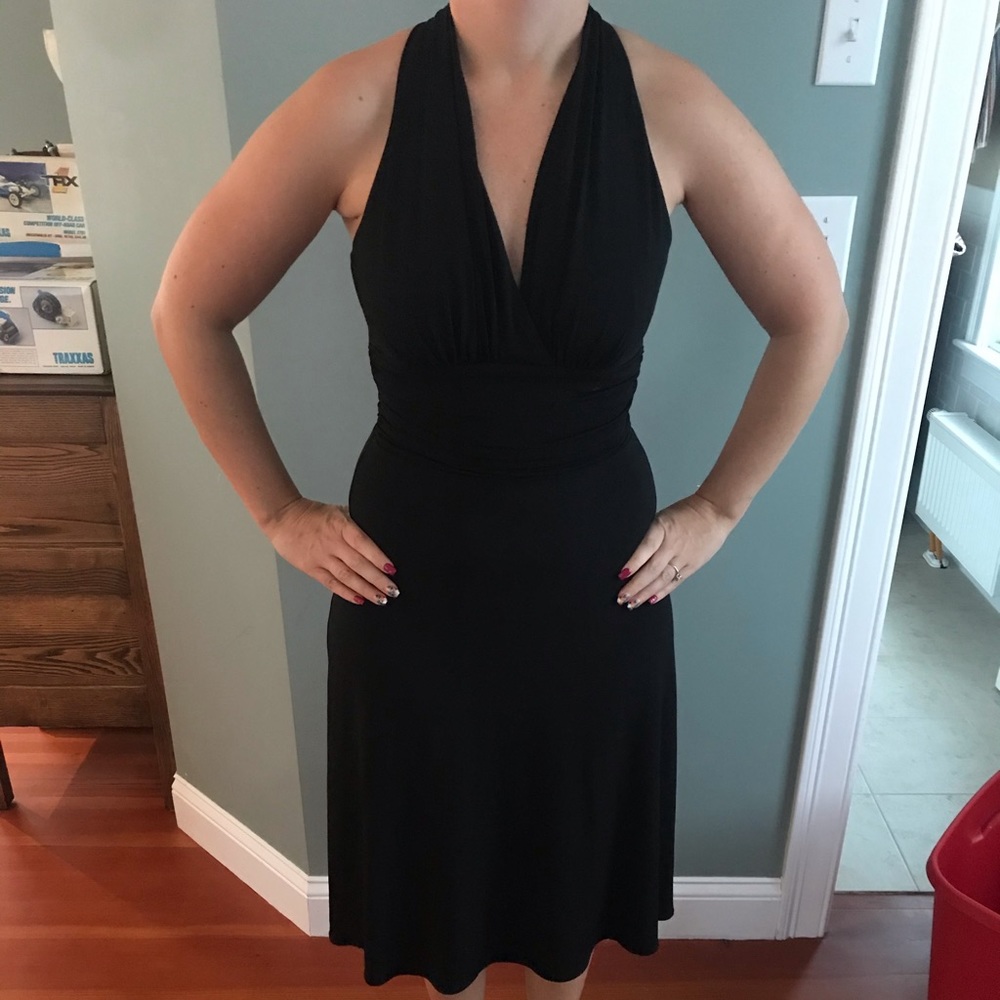 Black London Times halter dress